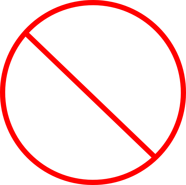 No Sign Transparent Png - Crossed Out Circle Transparent Clipart (600x596), Png Download