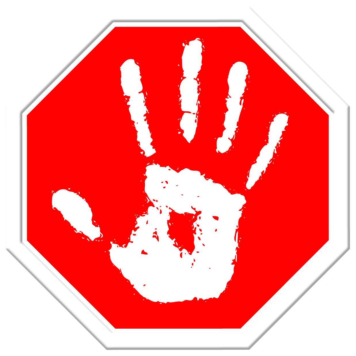 Stop, Hand, Finger, Containing, Off - Elder Scrolls Stop Clipart (720x720), Png Download