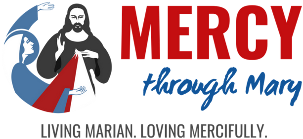 Mercy Through Mary - Graphic Design Clipart (810x450), Png Download