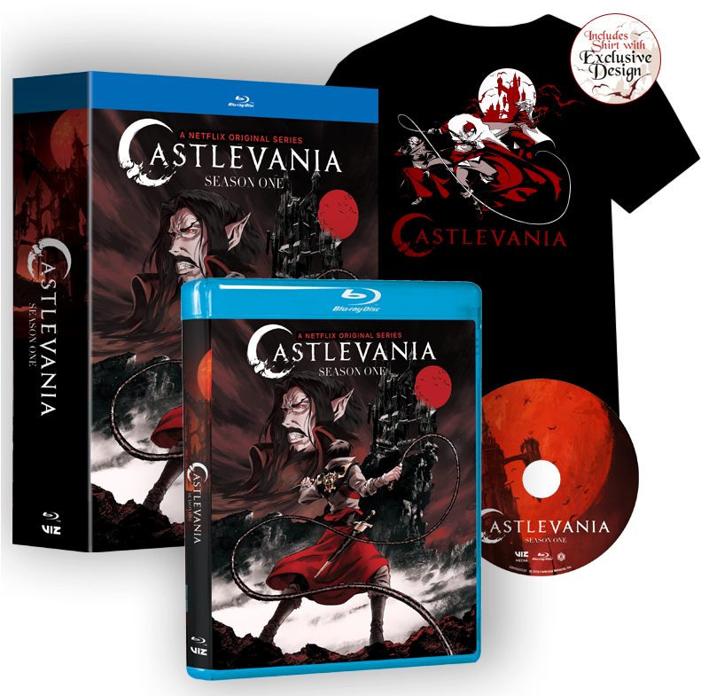 Castlevania Blu Ray Shirt Clipart (800x800), Png Download