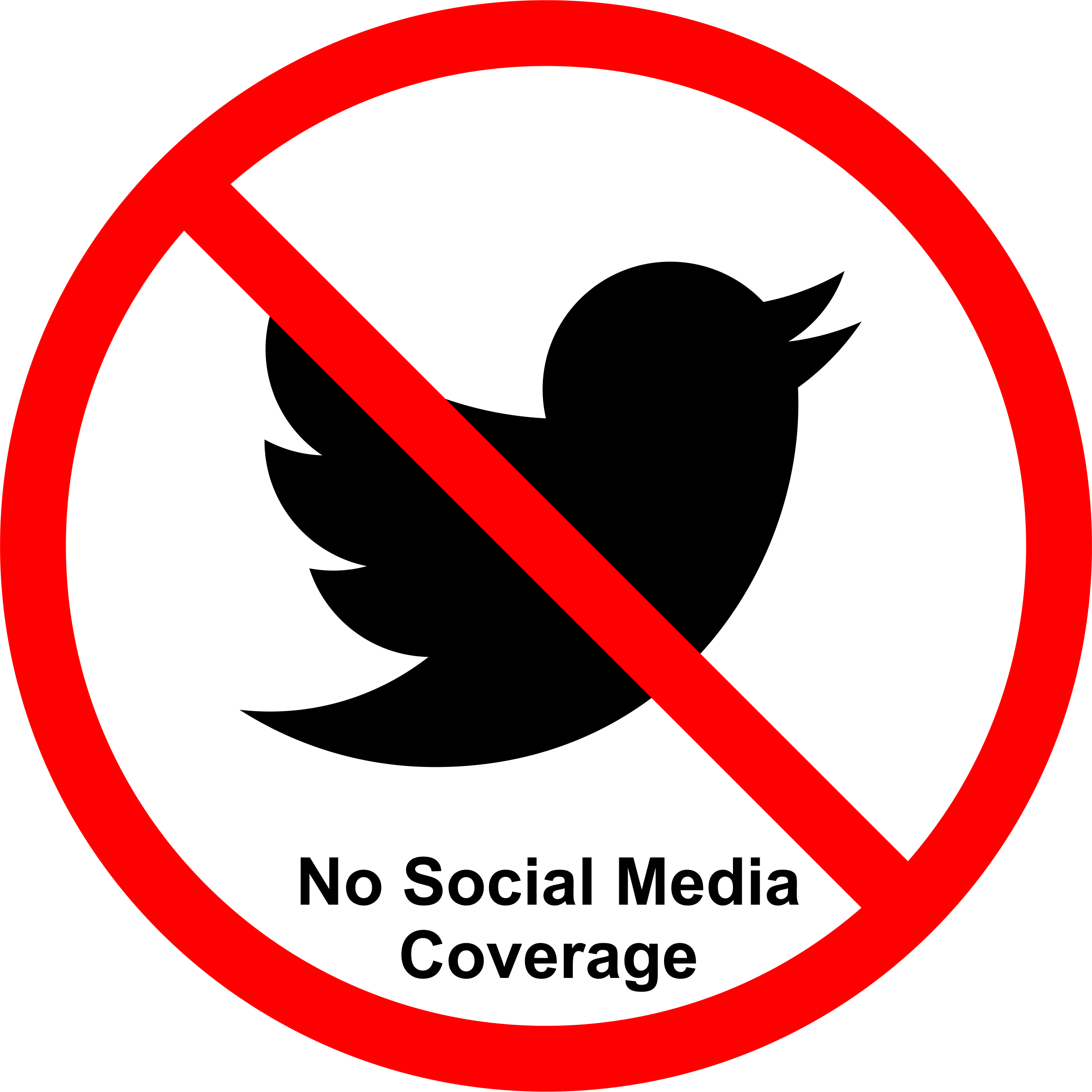 Social Media Not Allowed - Transparent Social Media No Clipart (2488x2489), Png Download