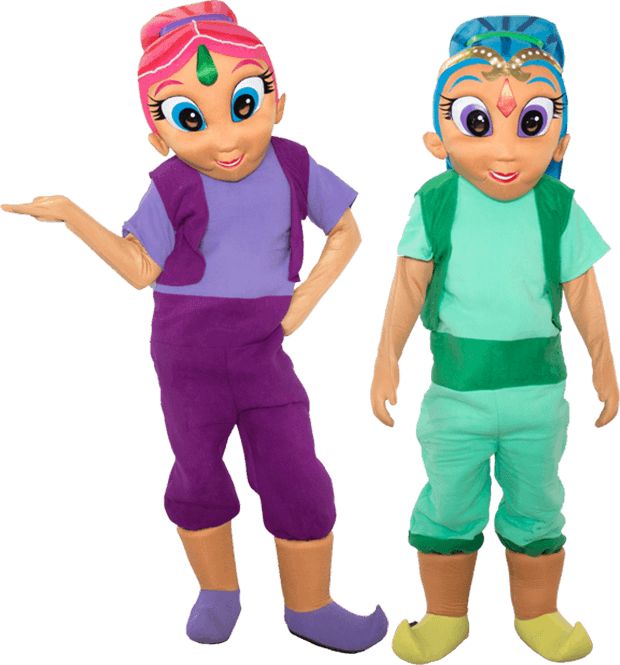 Shimmer Shine Party Clownsdotcom - Doll Clipart (620x665), Png Download