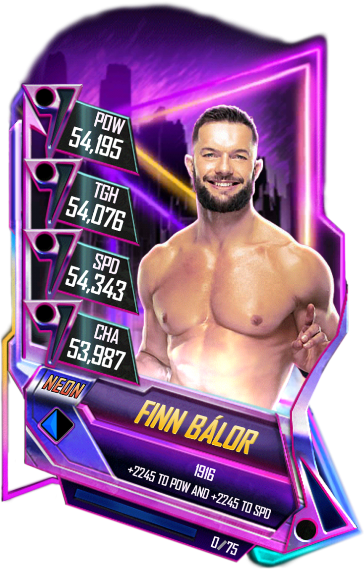 Finnbalor S5 23 Neon9 - Wwe Supercard Neon Cards Clipart (733x1158), Png Download