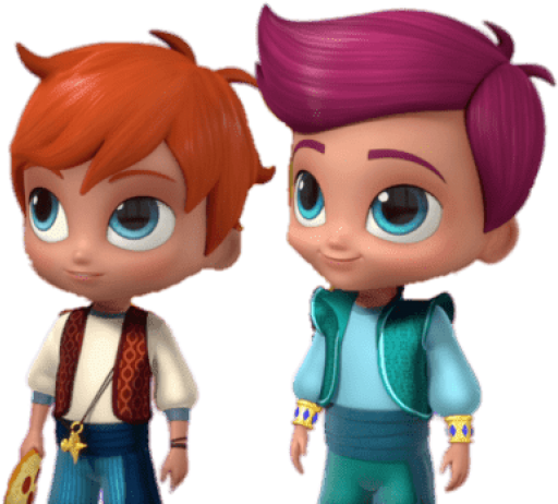 Free Png Download Shimmer And Shine Zac And Kaz Clipart - Cartoon Transparent Png (850x479), Png Download