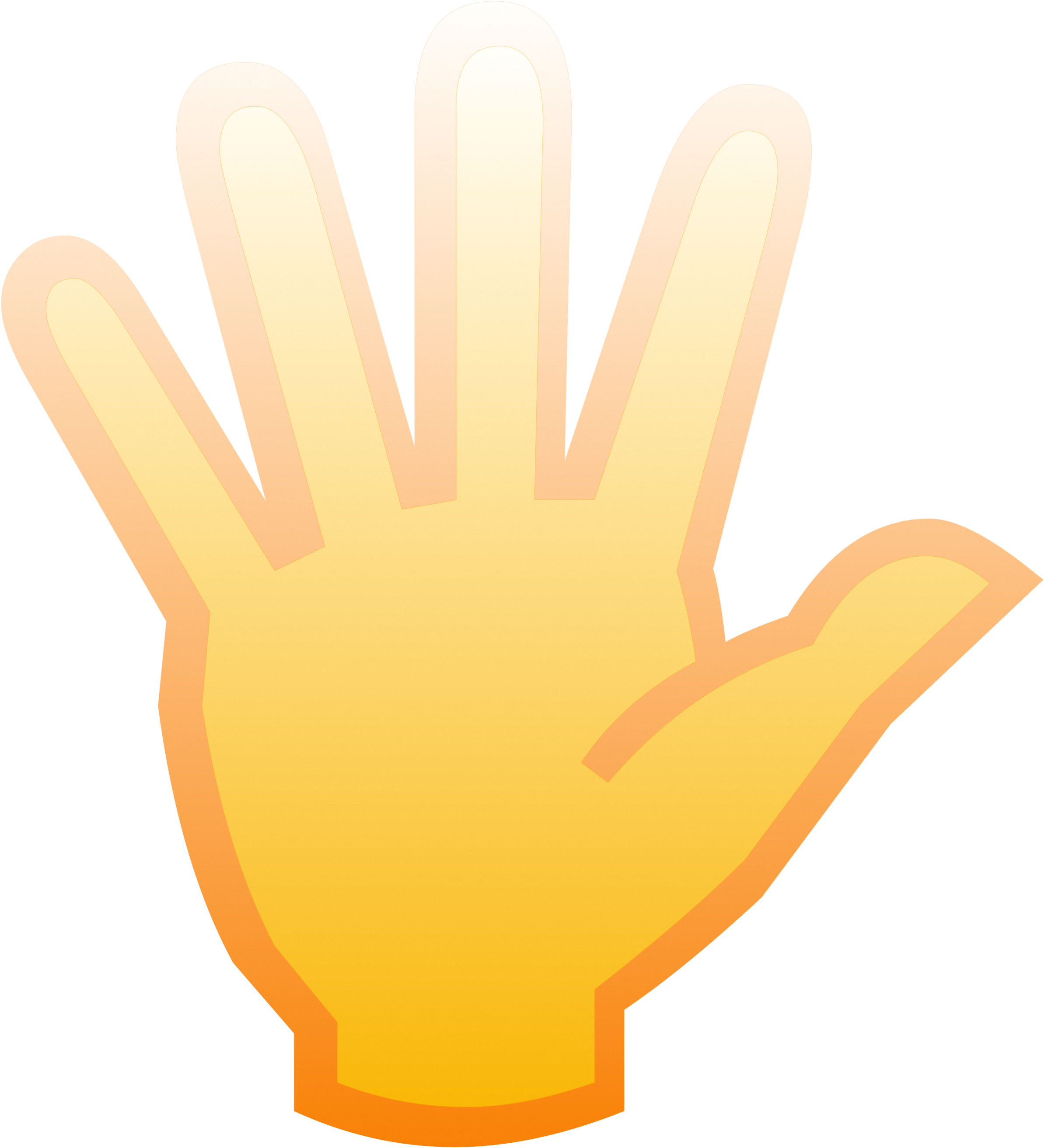 Hand Sign Stop Icon Finger Clipart (2387x2625), Png Download