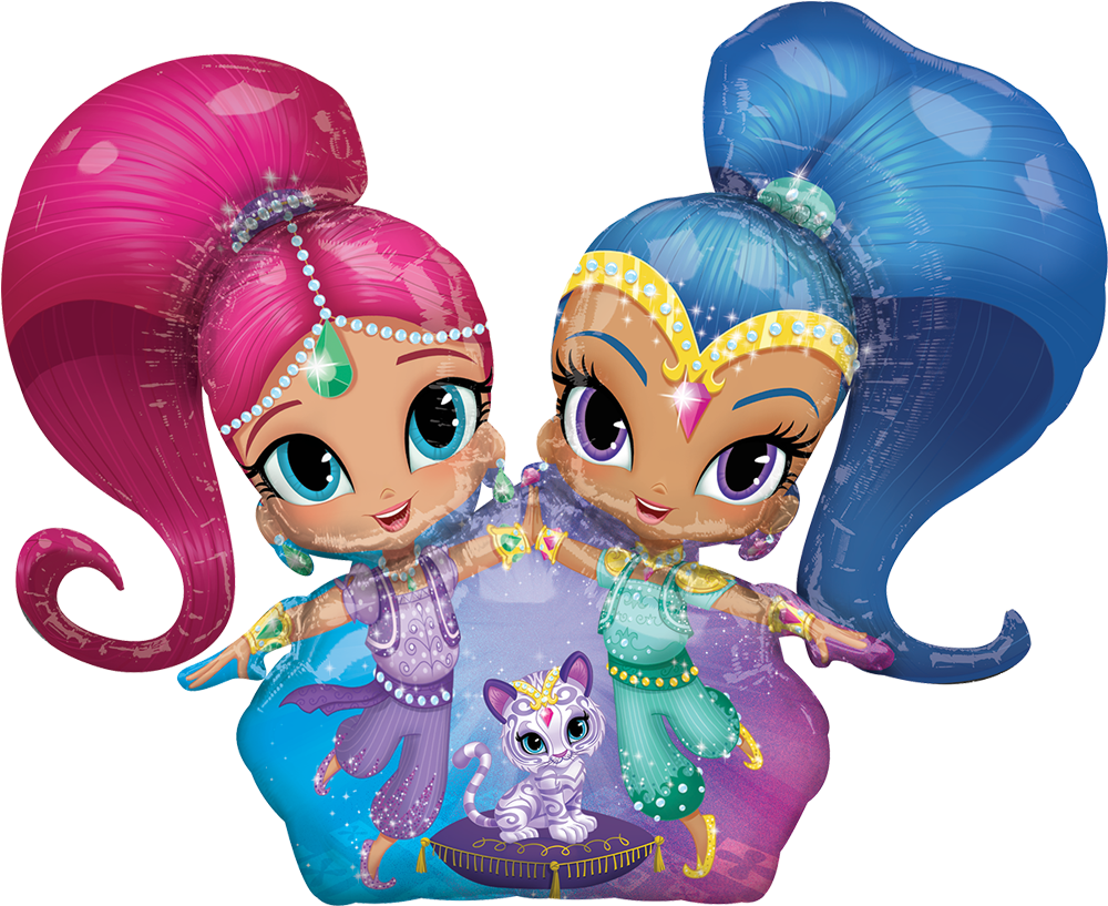 Awk Met Shimmer & Shine - Shimmer And Shine Png Clipart (1000x1000), Pn...