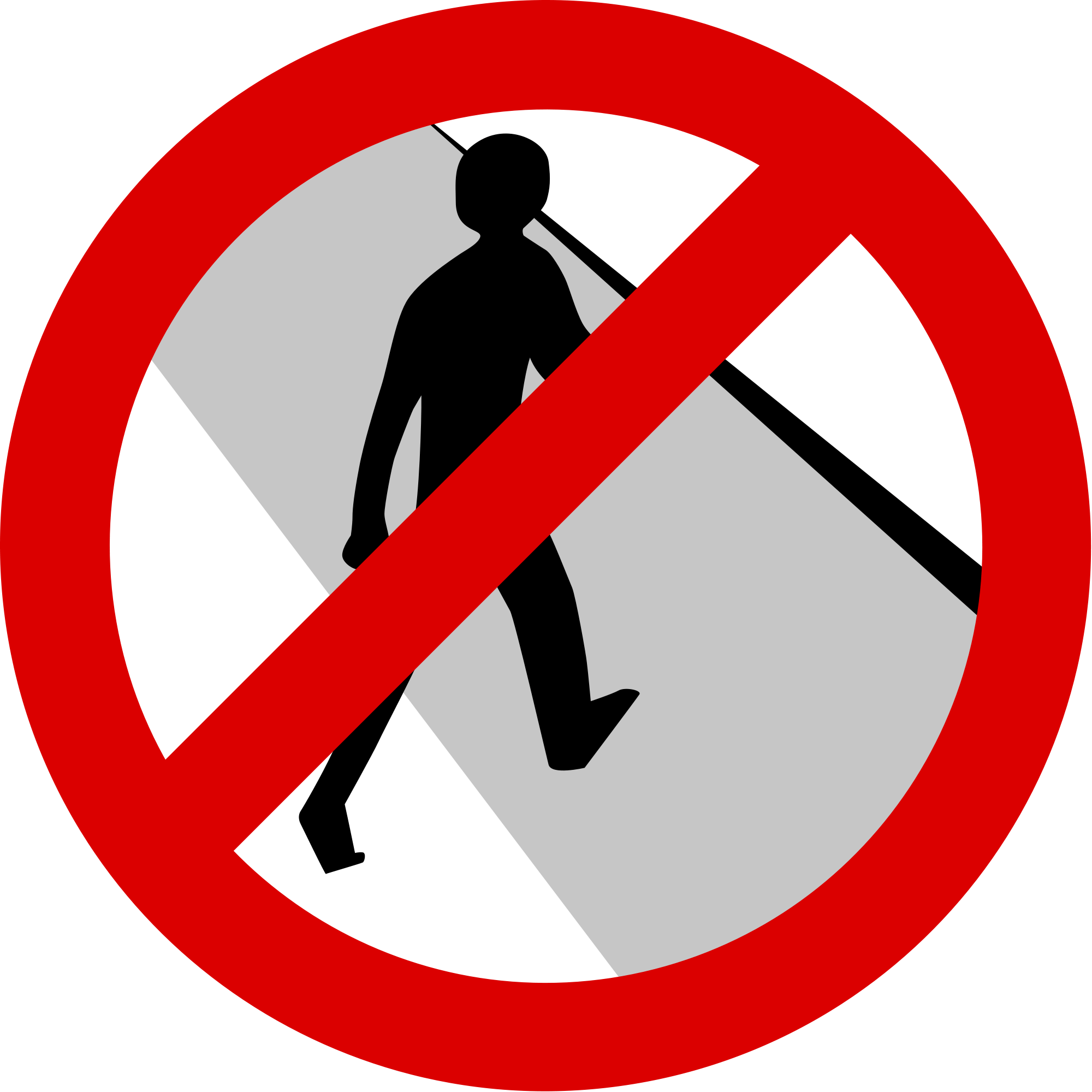 Primary Menu - Don T Cross The Road Clipart (2000x2000), Png Download