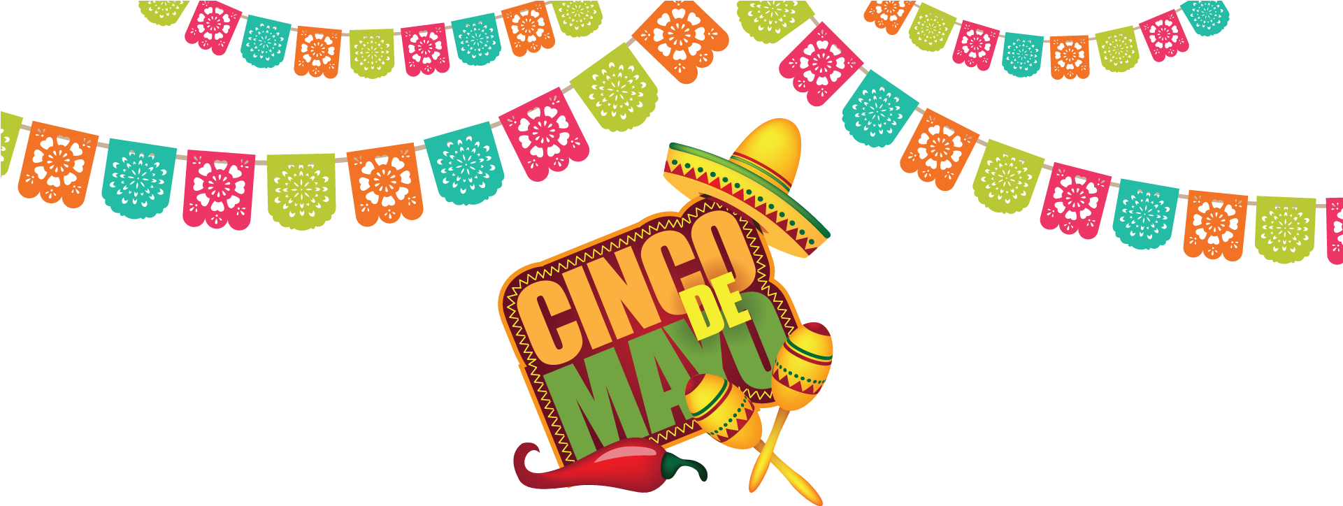 19 Cinco De Mayo Clipart Free Download Banner Huge - Mexican Fiesta Background Hd - Png Download (1921x724), Png Download