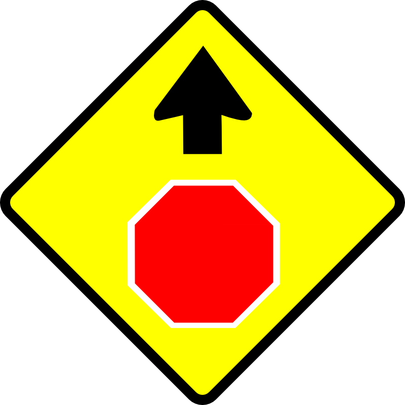 Stop Sign Png - Stop Ahead Signs Clipart (800x800), Png Download