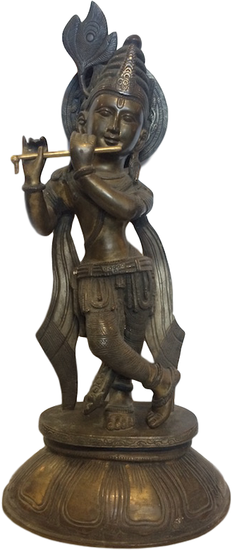 Large Old Krishna - Statue Clipart (600x800), Png Download