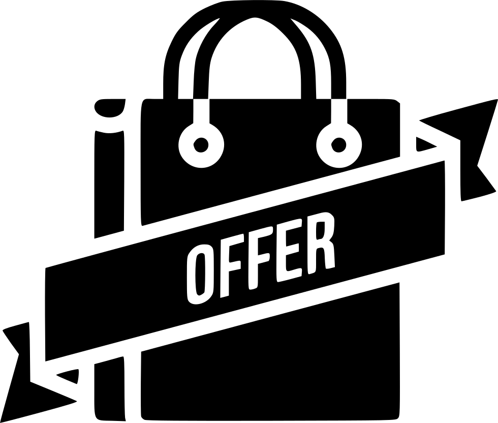 Offer Ribbon Carry Bag Cart Online Tag Label Comments - Mobile Offer Icon Clipart (980x832), Png Download