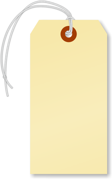 Blank Manila Cardstock Tag With Elastic - Coquelicot Clipart (799x800), Png Download