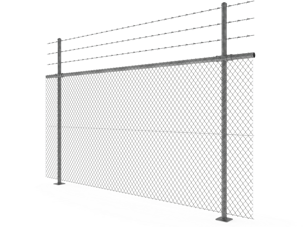 Chainlink Mesh Fence Clipart (1001x748), Png Download
