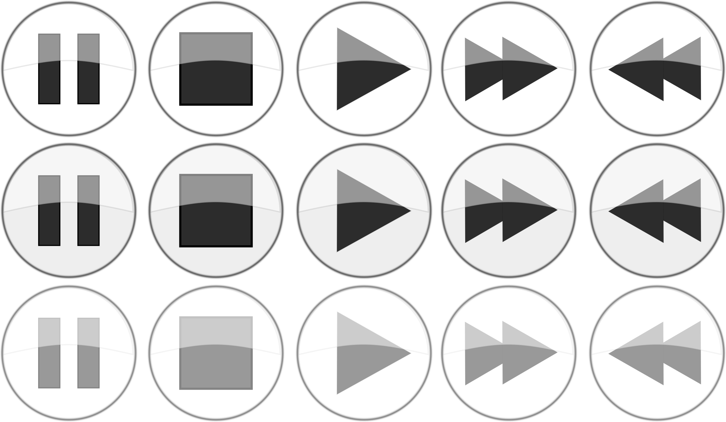 Big Image - Button Media Player Clipart (2400x1396), Png Download
