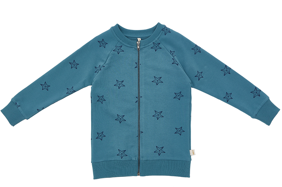Blue Star Zipped Crew - Sweatshirt Clipart (954x633), Png Download