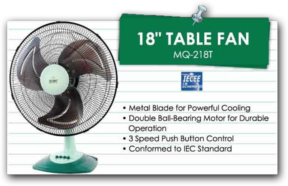 18" Table Fan Mq-218t - Table Fan Fan Png File Clipart (920x594), Png Download