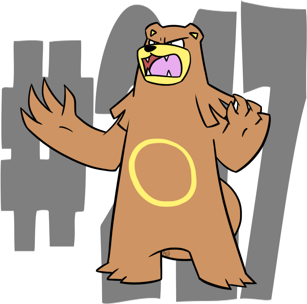 #ursaring #pokemon #pokemonaday - Cartoon Clipart (1000x1000), Png Download