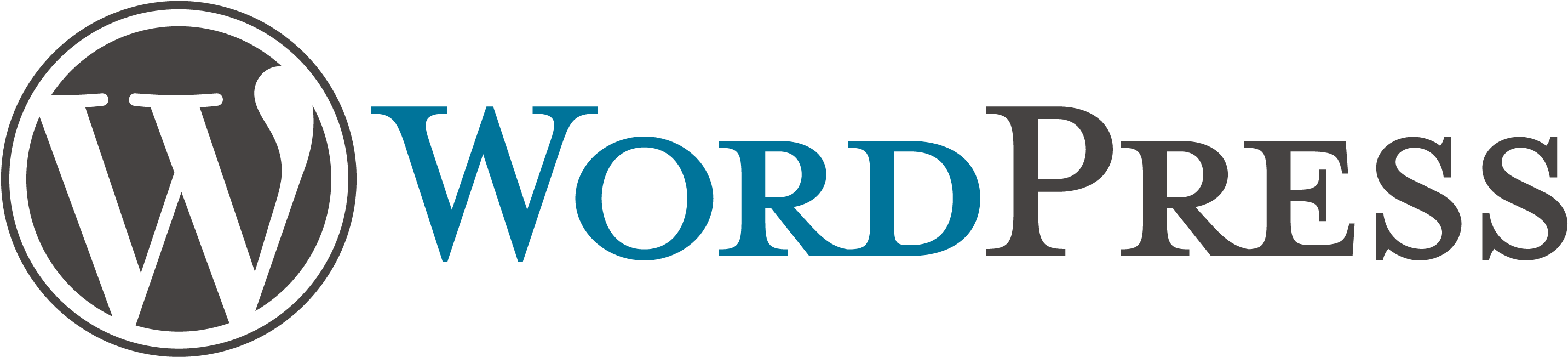 Open - Wordpress Logo Transparent Png Clipart (2000x456), Png Download