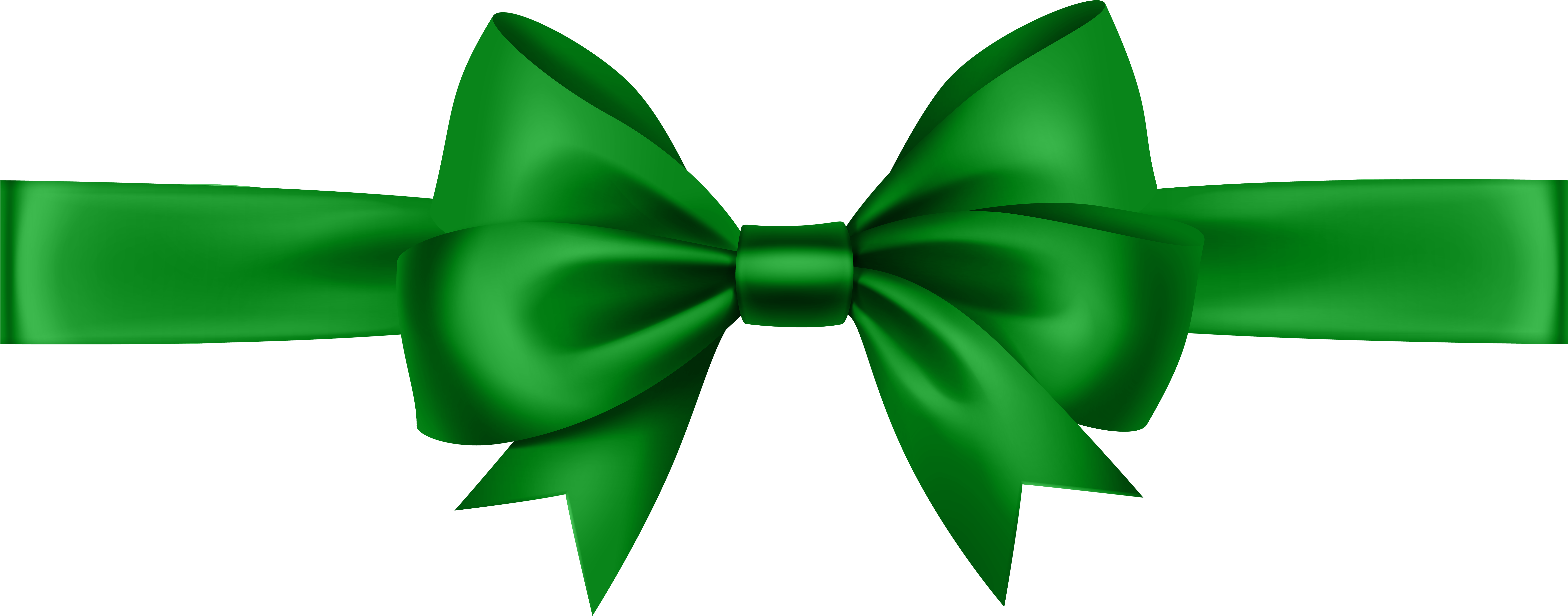 8000 X 3172 22 - Green Ribbon Bow Png Clipart (8000x3172), Png Download