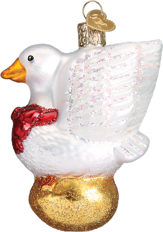Goose That Laid The Golden Egg Ornament - New Orleans Saints Christmas Png Clipart (647x919), Png Download