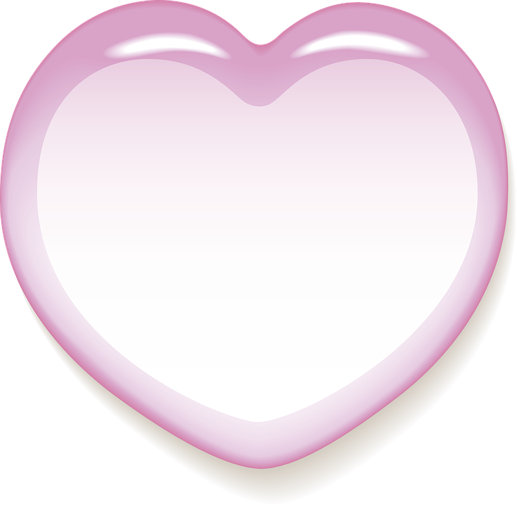 Heart Love Luck Wedding Romance Gift Pink - Heart Clipart (736x720), Png Download