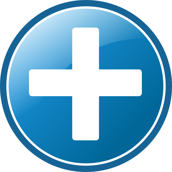 Add Button Svg Clip Arts 600 X 600 Px - Blue Add Button Png Transparent Png (600x600), Png Download