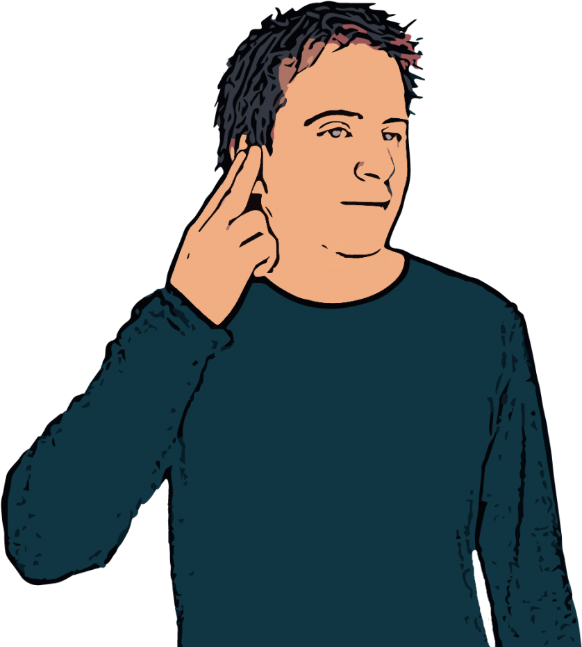 Deaf - British Sign Language Deaf Clipart (880x930), Png Download