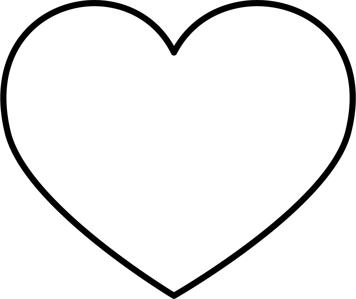 Download Heart Outline Icon Png , Png Download Black And White Heart