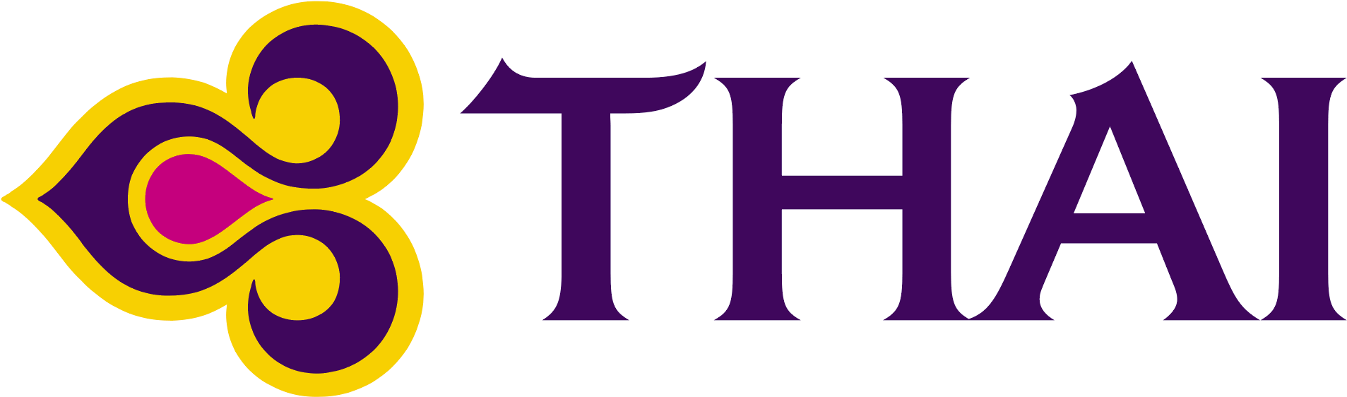 Thai Airways Logo, Logotype, Emblem - Thai Airlines Logo Png Clipart (2100x630), Png Download