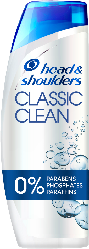 Head & Shoulders Classic Clean Anti-dandruff Shampoo - Head And Shoulders Classic Clean Clipart (1000x1000), Png Download