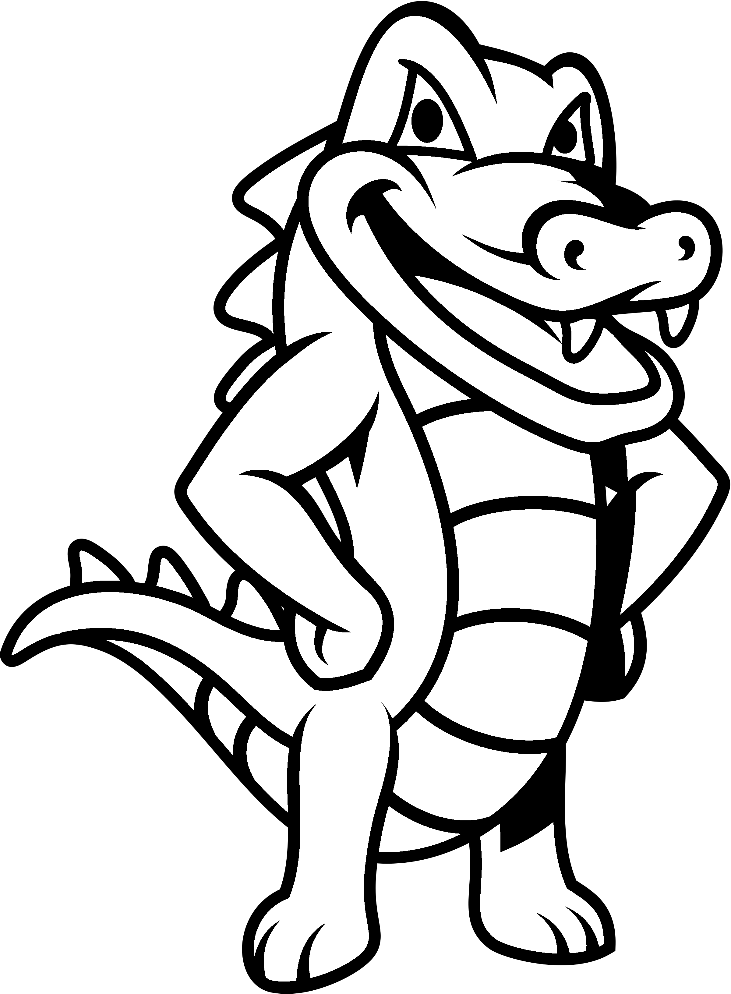 Hostgator Logo Black And White - Host Gator Logo Svg Clipart (2400x3263), Png Download