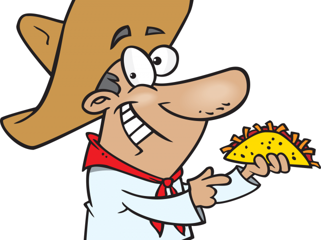 Taco Clipart Mexican Food - Cartoon Mexican Man Transparent - Png Download (640x480), Png Download