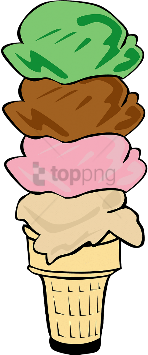 Free Png Menu, Recreation, Cartoon, Ice, Desserts, - Ice Cream Cone Clip Art Transparent Png (480x1150), Png Download