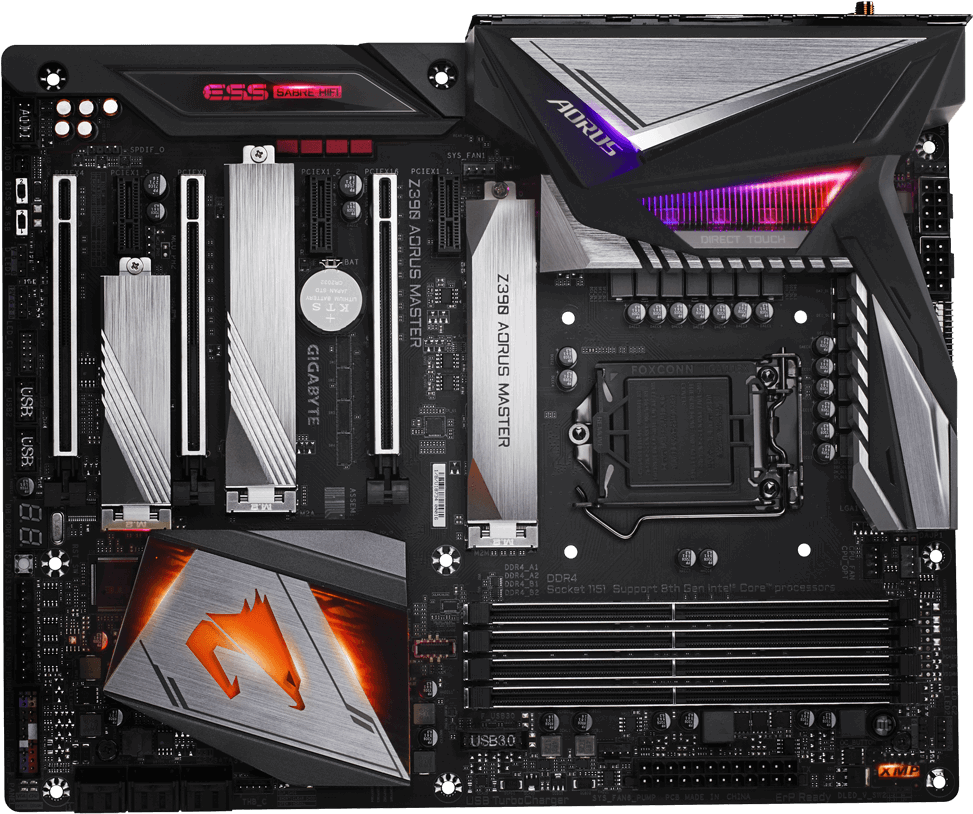 Gigabyte Z390 Aorus Master Clipart (1000x1000), Png Download