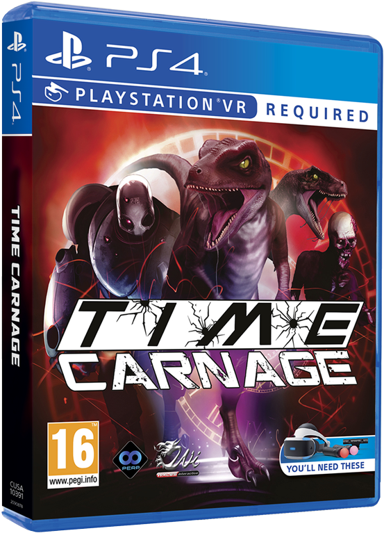 Play As A Trophy Hunter As You Traverse Through Time - Time Carnage Ps4 Clipart (641x800), Png Download