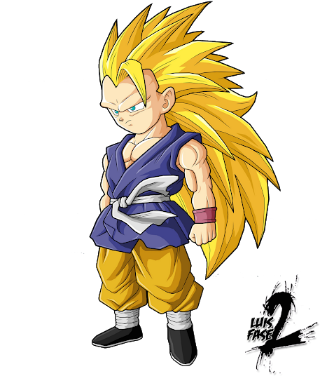 Goku Vegeta Renders Gt - Dragon Ball Goku Niño Ssj3 Clipart (497x620), Png Download