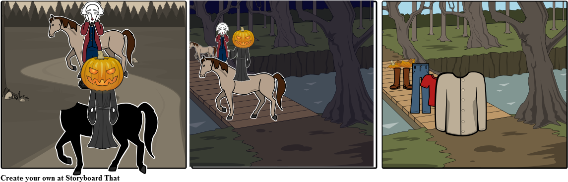 Sleepy Hollow - Cartoon Clipart (1164x385), Png Download