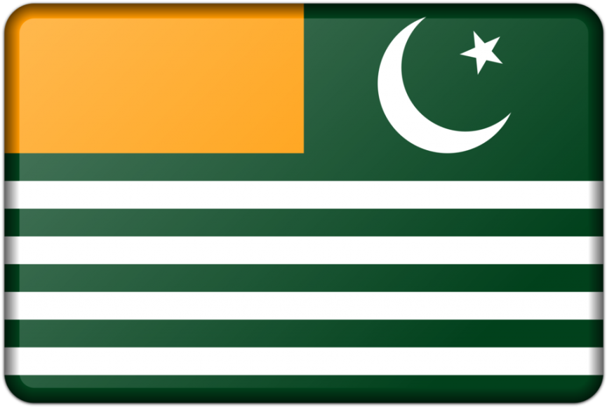 Azad Kashmir Flag Hd Clipart (1024x600), Png Download