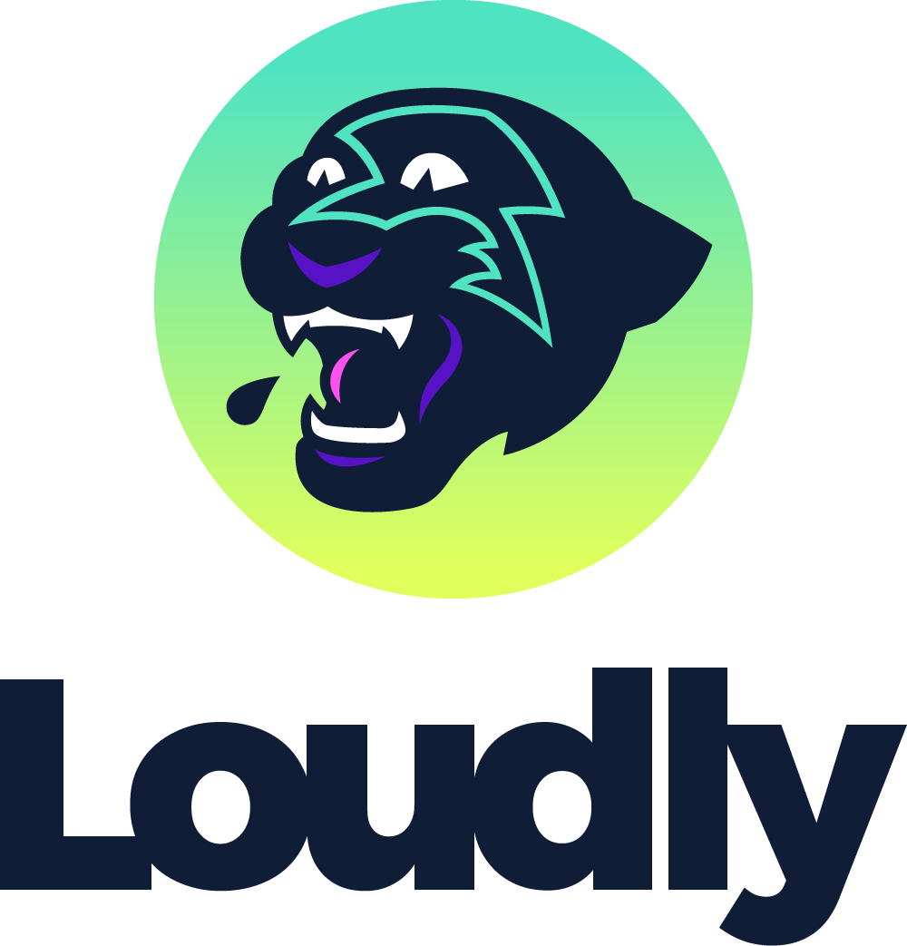 Follow Us - Loudly Logo Clipart (1000x1043), Png Download