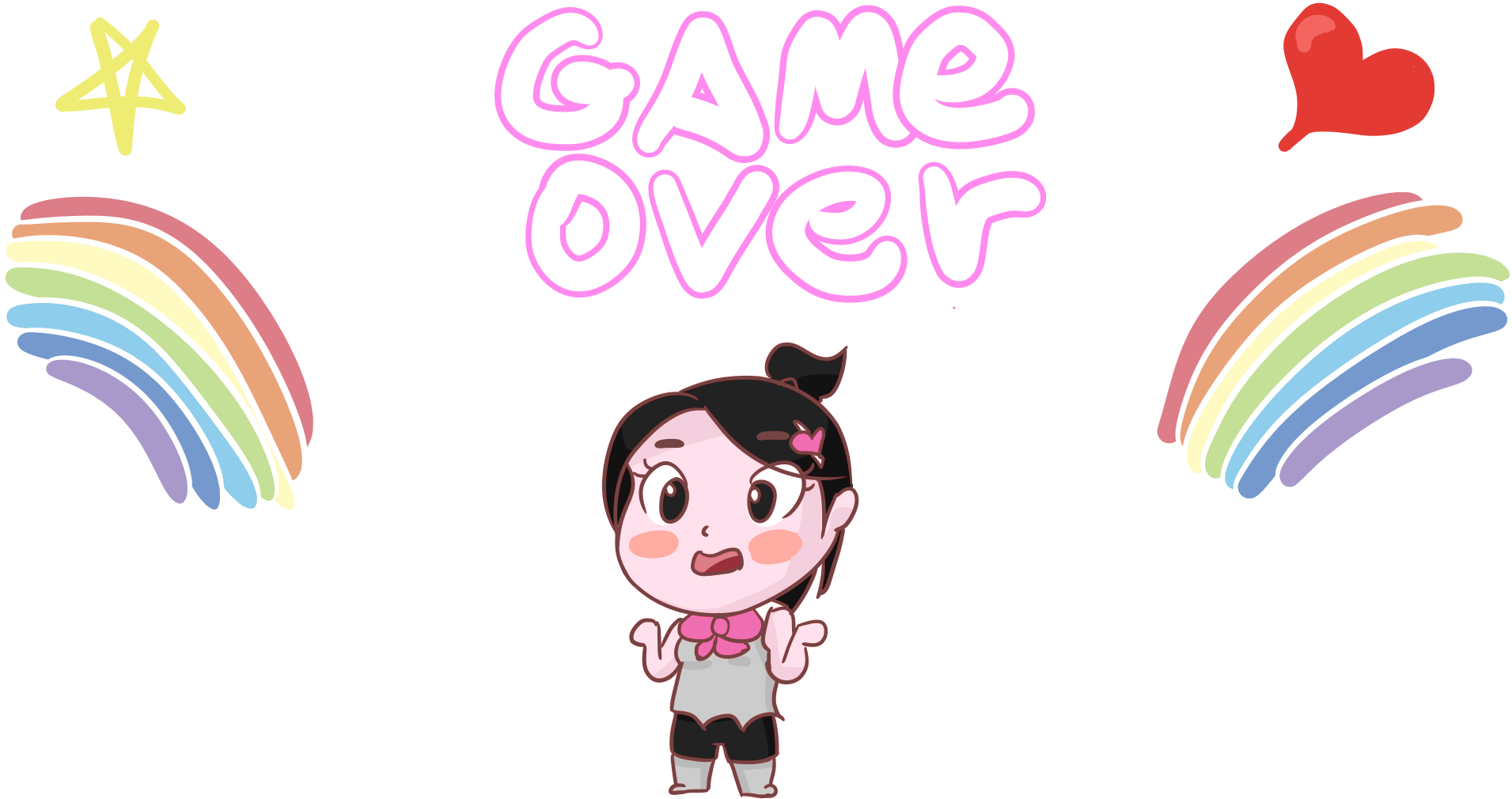 261kib, 1980x1080, Gameover - Cartoon Clipart (1980x1080), Png Download