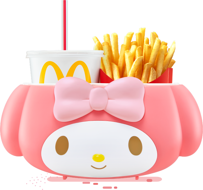 The Lovely And Pink My Melody Is Now A Handy Holder - My Melody Mcdonalds 2018 Clipart (697x653), Png Download