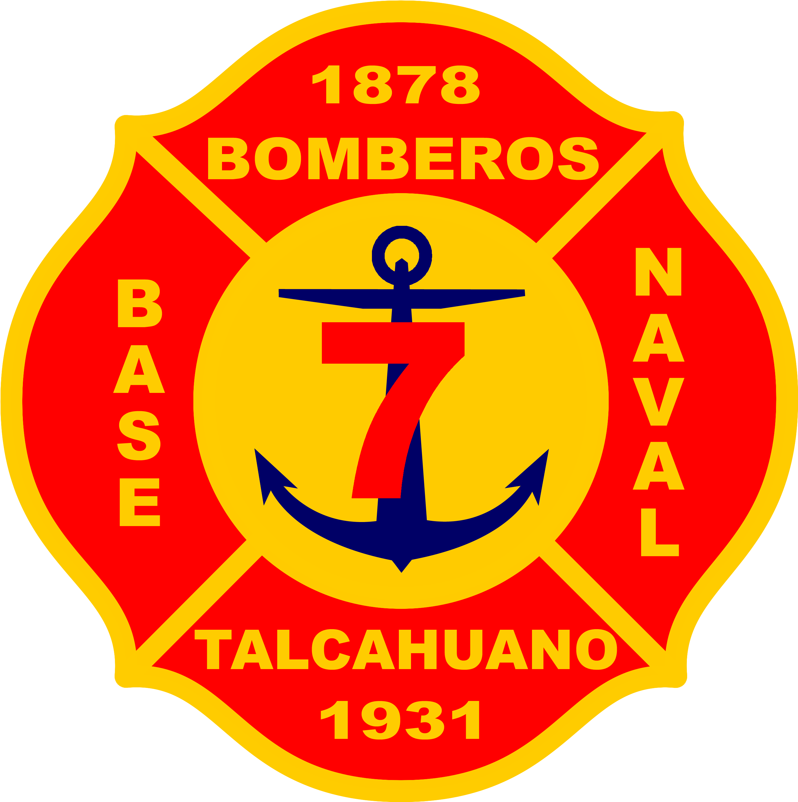 Bomberos Base Naval Talcahuano - Emblem Clipart (2903x2903), Png Download