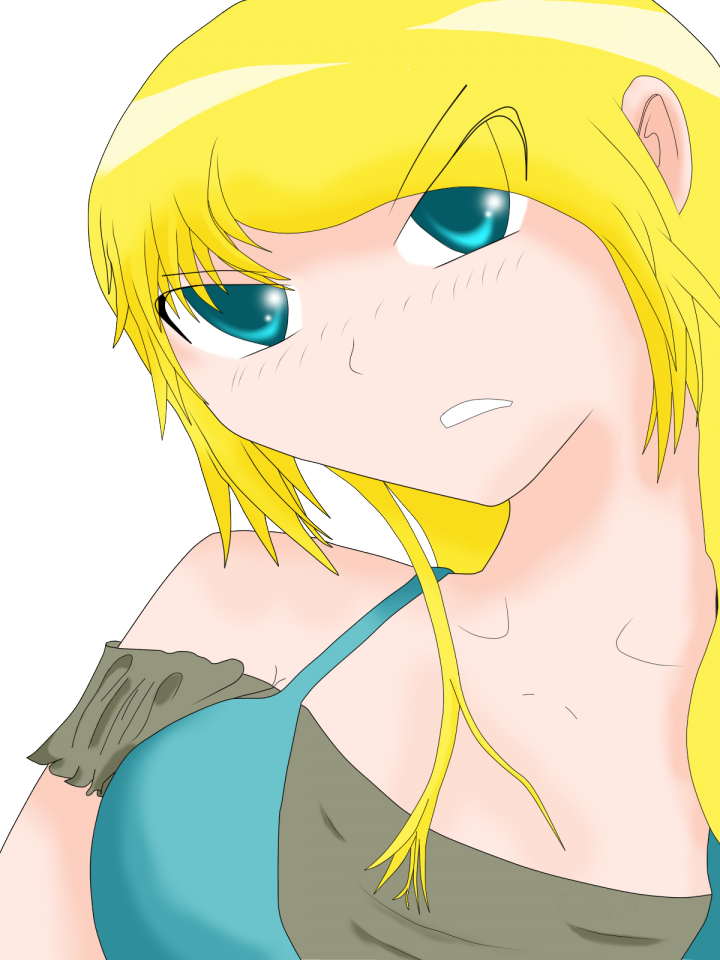 Rubia Ojos Azules 29990 - Chica Anime Rubias Con Ojos Azules Clipart (720x960), Png Download
