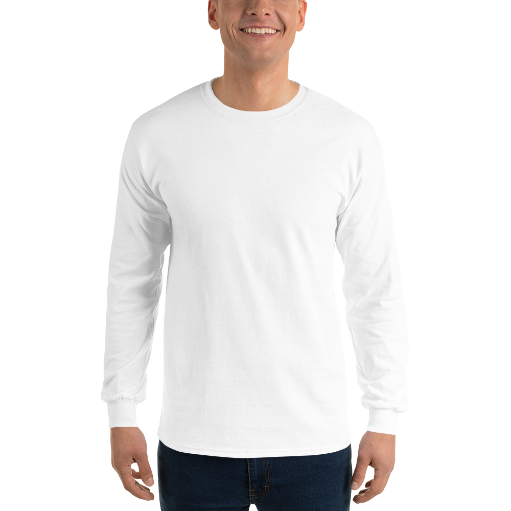 Gildan 2400 Ultra Cotton Long Sleeve T-shirt - Black Long Sleeve Shirt Mockup Clipart (1000x1000), Png Download