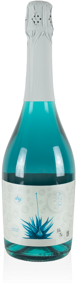 Sparkling Blue Soul - Glass Bottle Clipart (407x1024), Png Download