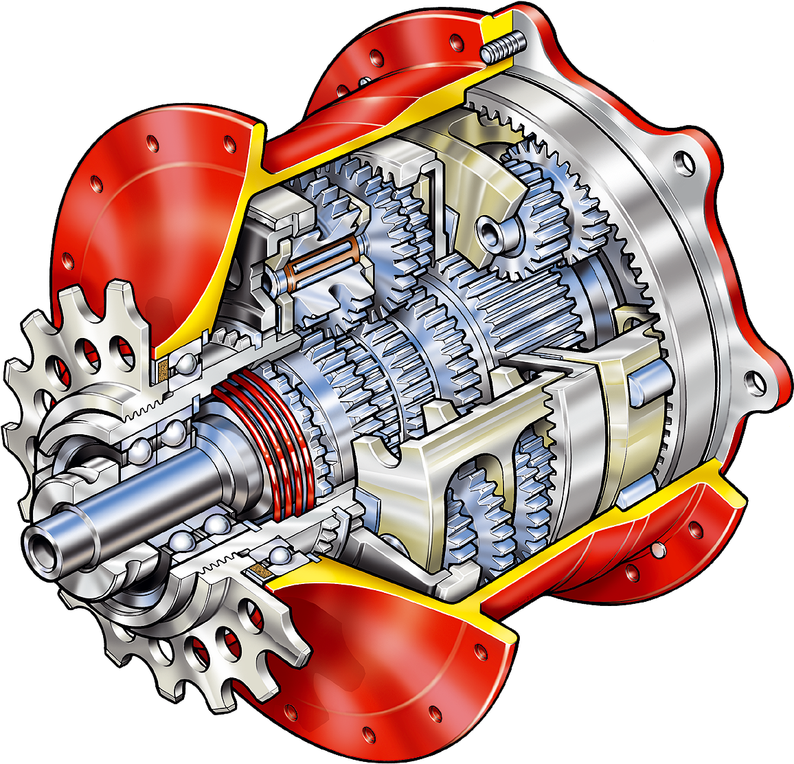 El Mecanismo Diferencial Está Constituido Por Una Serie - Fiets Naafversnelling Clipart (1181x1146), Png Download