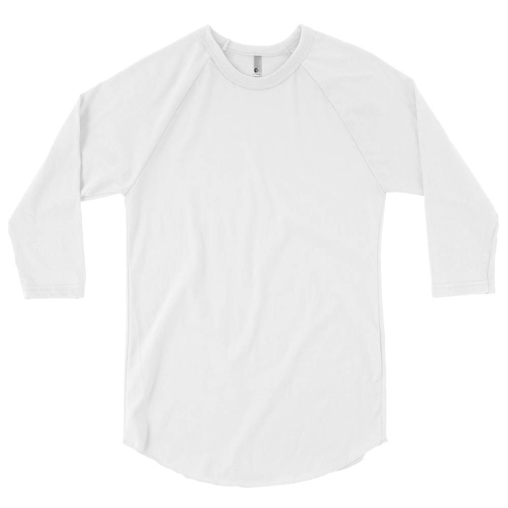American Apparel Bb453 Poly-cotton 3/4 Sleeve Raglan - Raglan T Shirt Mockup Free Clipart (1000x1000), Png Download