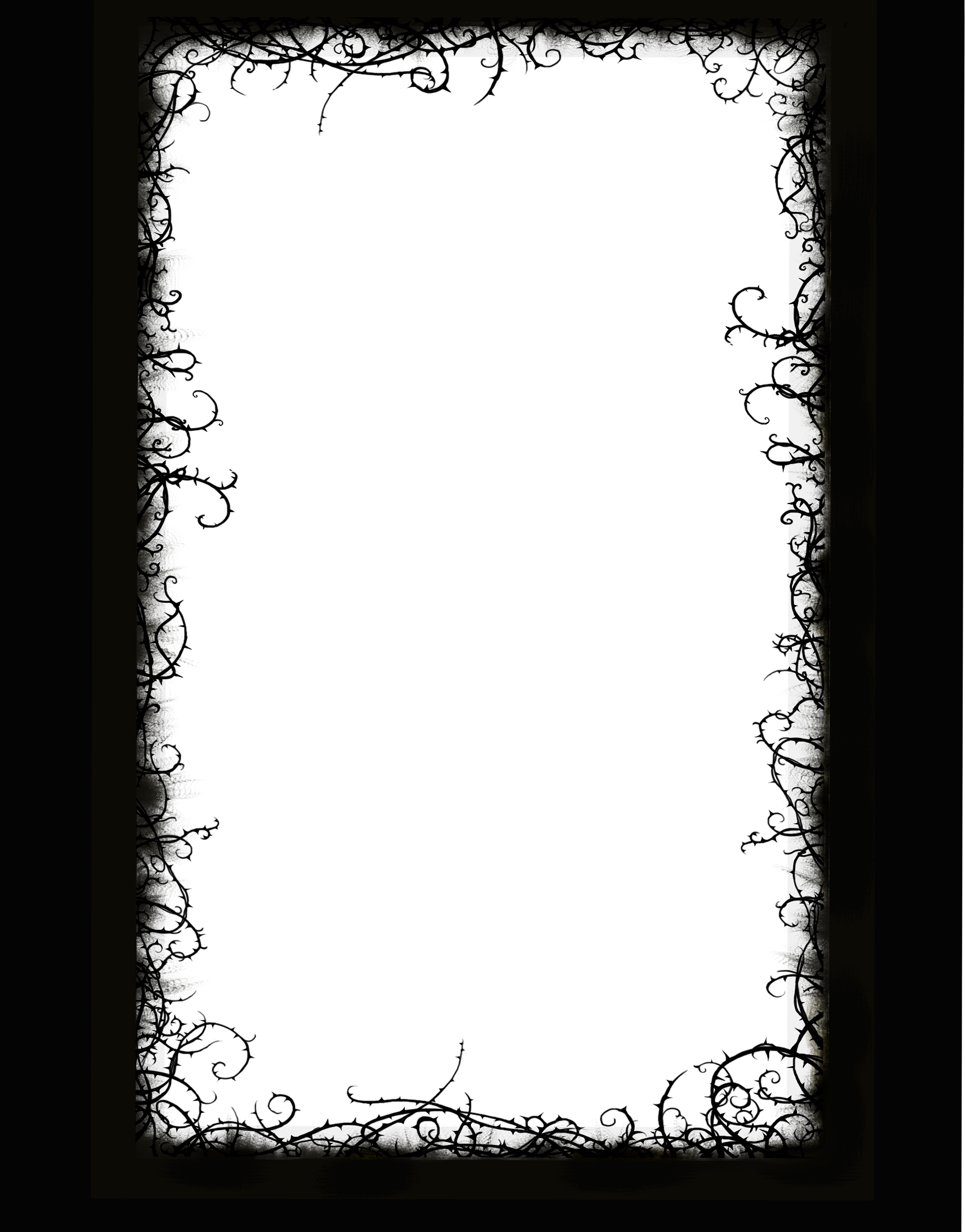 Border - Silhouette Clipart (2345x2994), Png Download