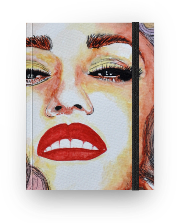 Caderno Gwen Stefani Em Aquarela De Margarete Bomna - Modern Art Clipart (595x749), Png Download