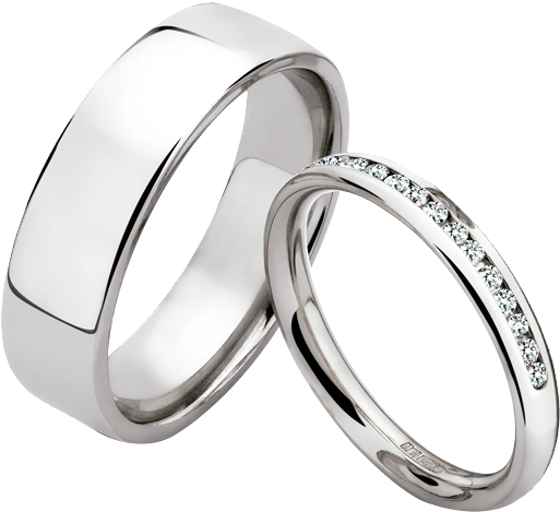 Anillos De Boda De Plata Png - Muski Prsten Belo Zlato Clipart (638x521), Png Download